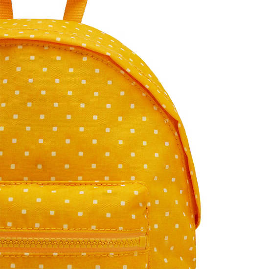 Kipling Reposa Printed Backpacks Soft Dot Yellow | CA 1607EB